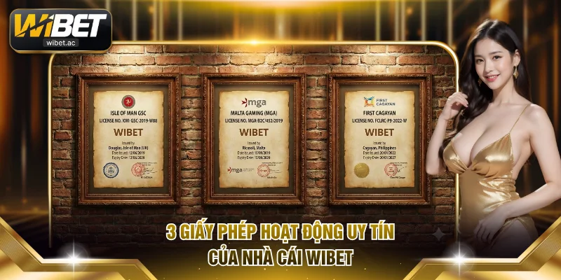 3 giấy phép hoạt động uy tín của nhà cái WIBET