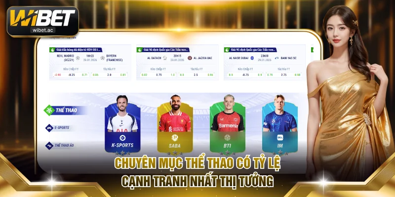 Chuyên mục thể thao có tỷ lệ cạnh tranh nhất thị tưởng