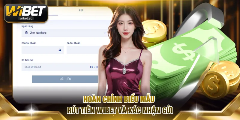 Hoàn chỉnh biểu mẫu rút tiền WIBET và xác nhận gửi